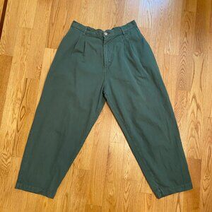 Petite • Big Bud Press trousers green cotton